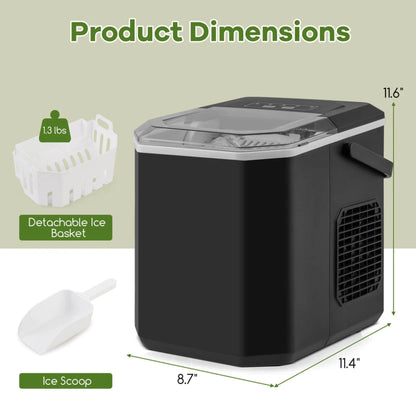 Hicon Ice Maker Machine HZB-16G - Black