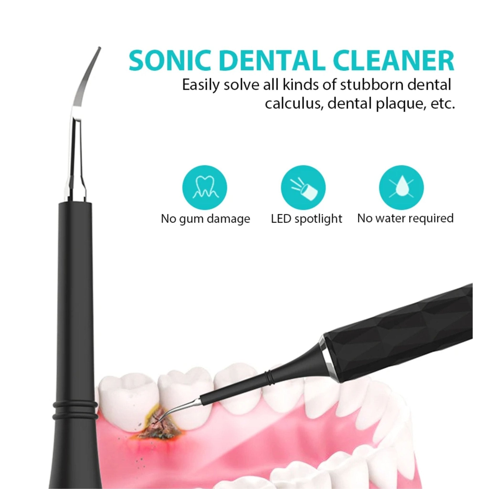 Home-Use Oral Dental Cleaner Set - Black