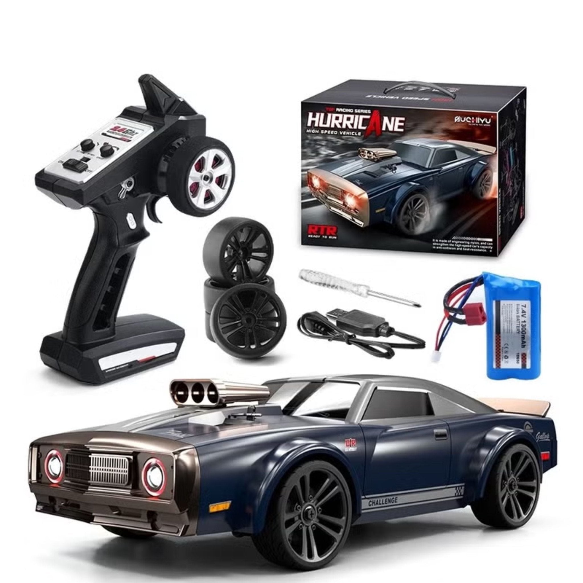 Hurrican High Speed 2.4GHz Remote Control R/C Racing Car SCY-16303 - Blue