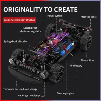 Hurrican High Speed 2.4GHz Remote Control R/C Racing Car SCY-16303 - Blue