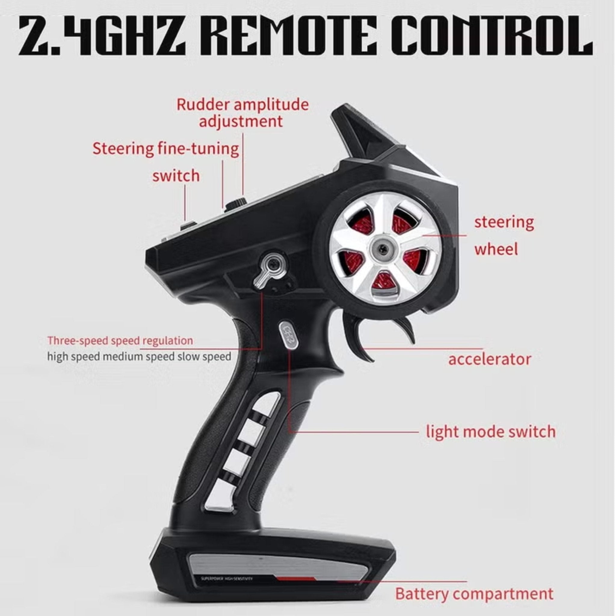 Hurrican High Speed 2.4GHz Remote Control R/C Racing Car SCY-16303 - Blue