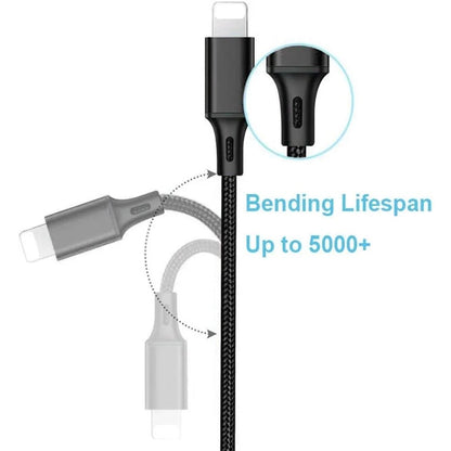 IQ TOUCH 3 in1 3.1A Fast Charge USB Cable 1.2M - Black
