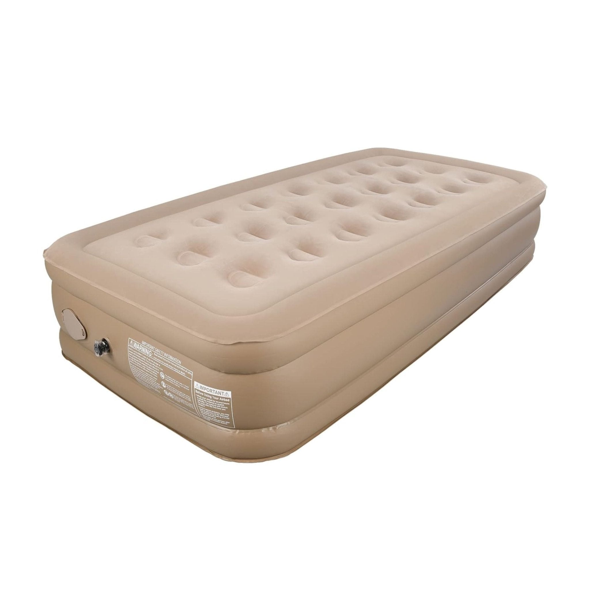 Inflatable Bed with Built in Pump Rechargeable - Brown