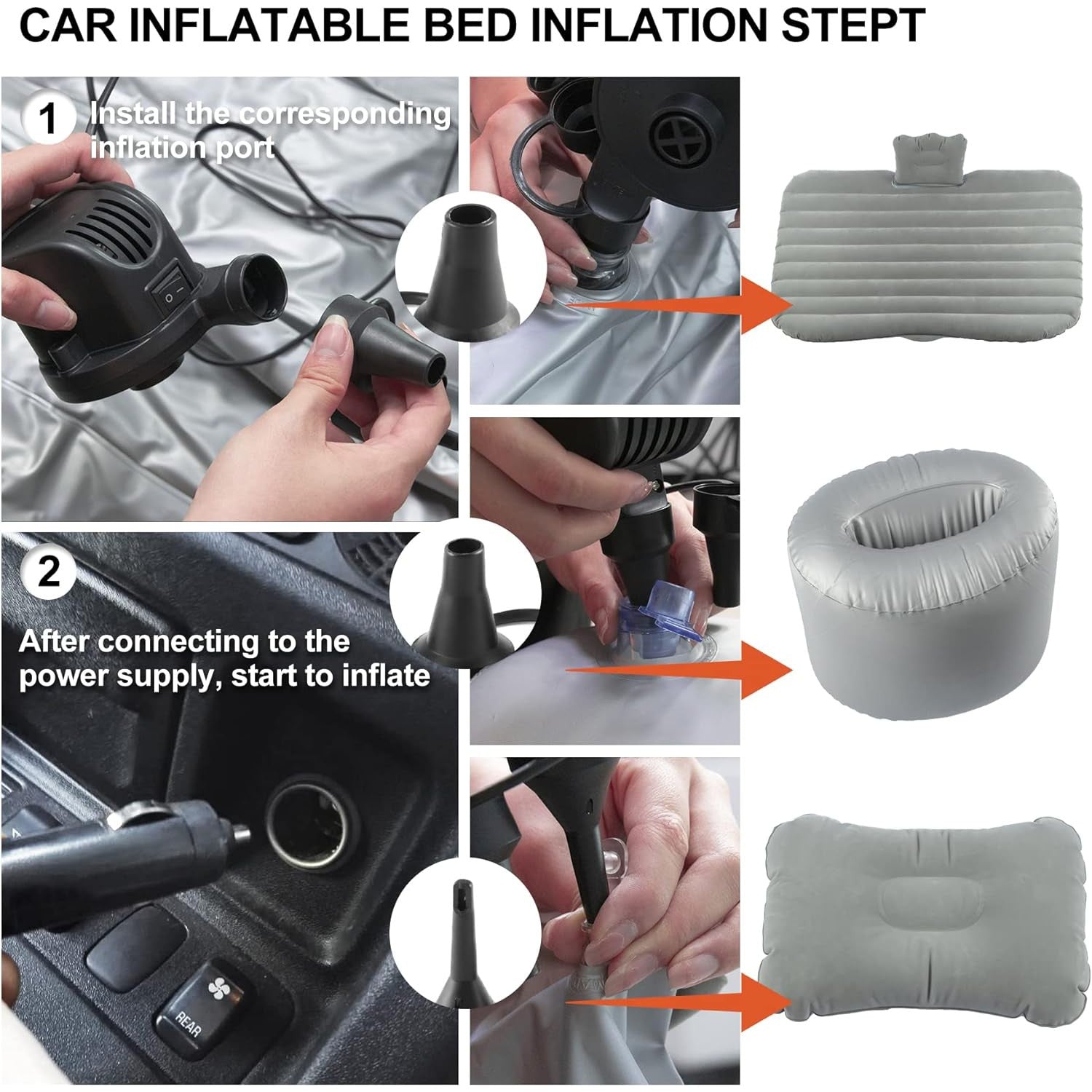 Inflatable Car Mattress Electric with Air Pump
