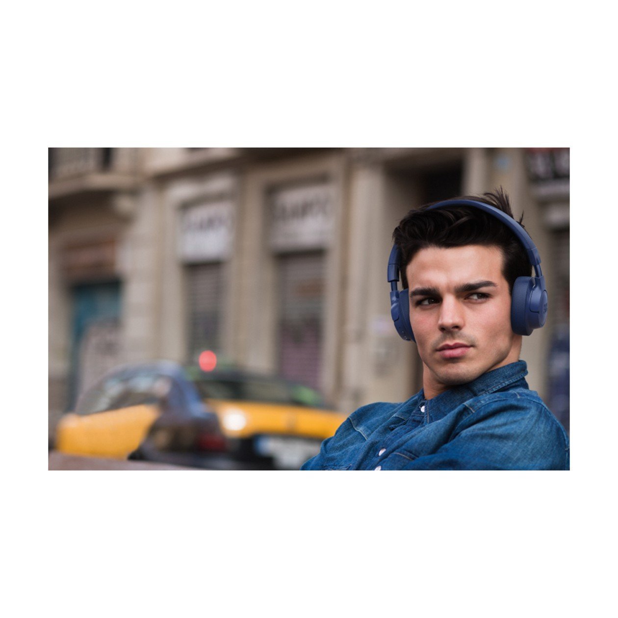 JBL T750 Over-Ear Noise-Cancelling Wireless Headphone - Blue