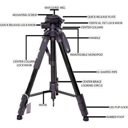 JMARY Professional Tripod KP-2254 - Black