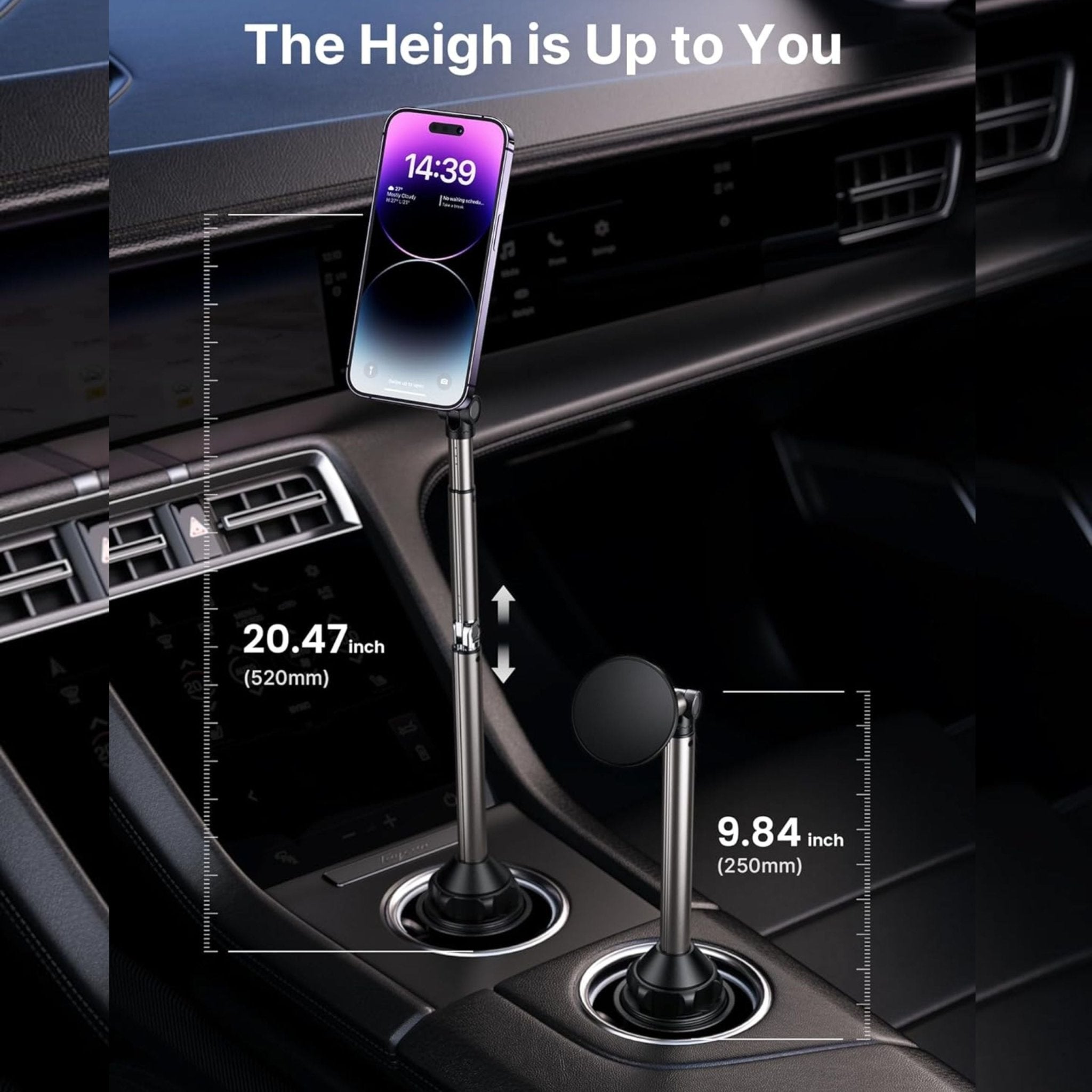 JSAUX Car Cupholder Magnetic Phone Mount