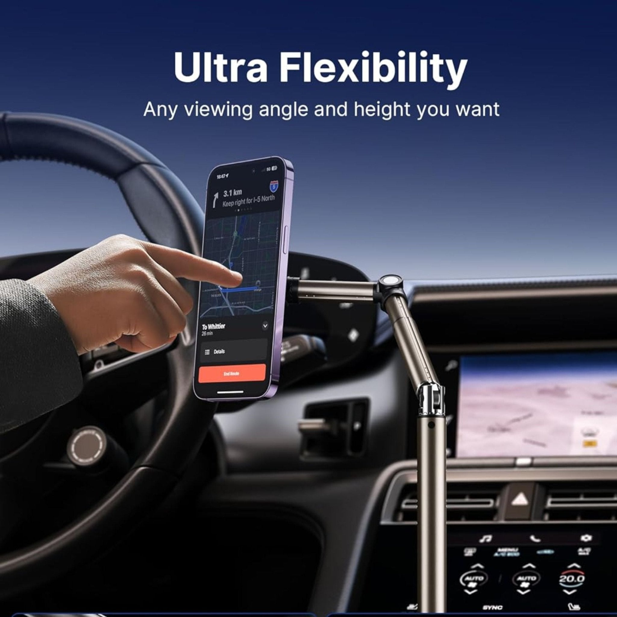 JSAUX Car Cupholder Magnetic Phone Mount