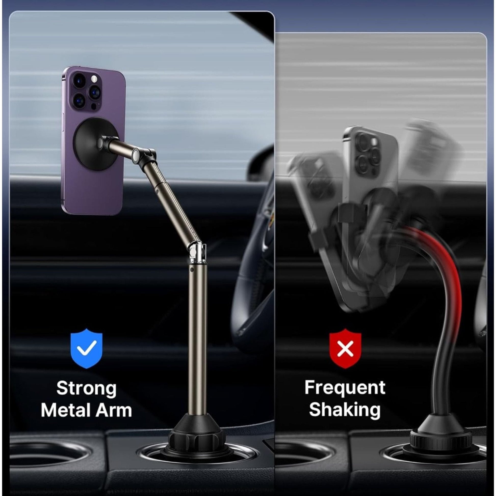 JSAUX Car Cupholder Magnetic Phone Mount