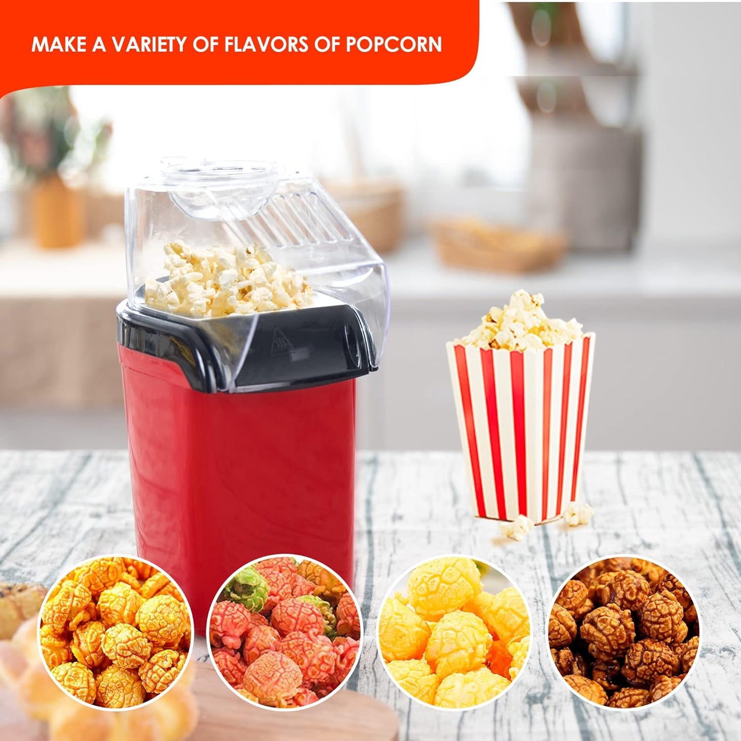 Jamaky Popcorn Maker 1200W JMK9001 - Red