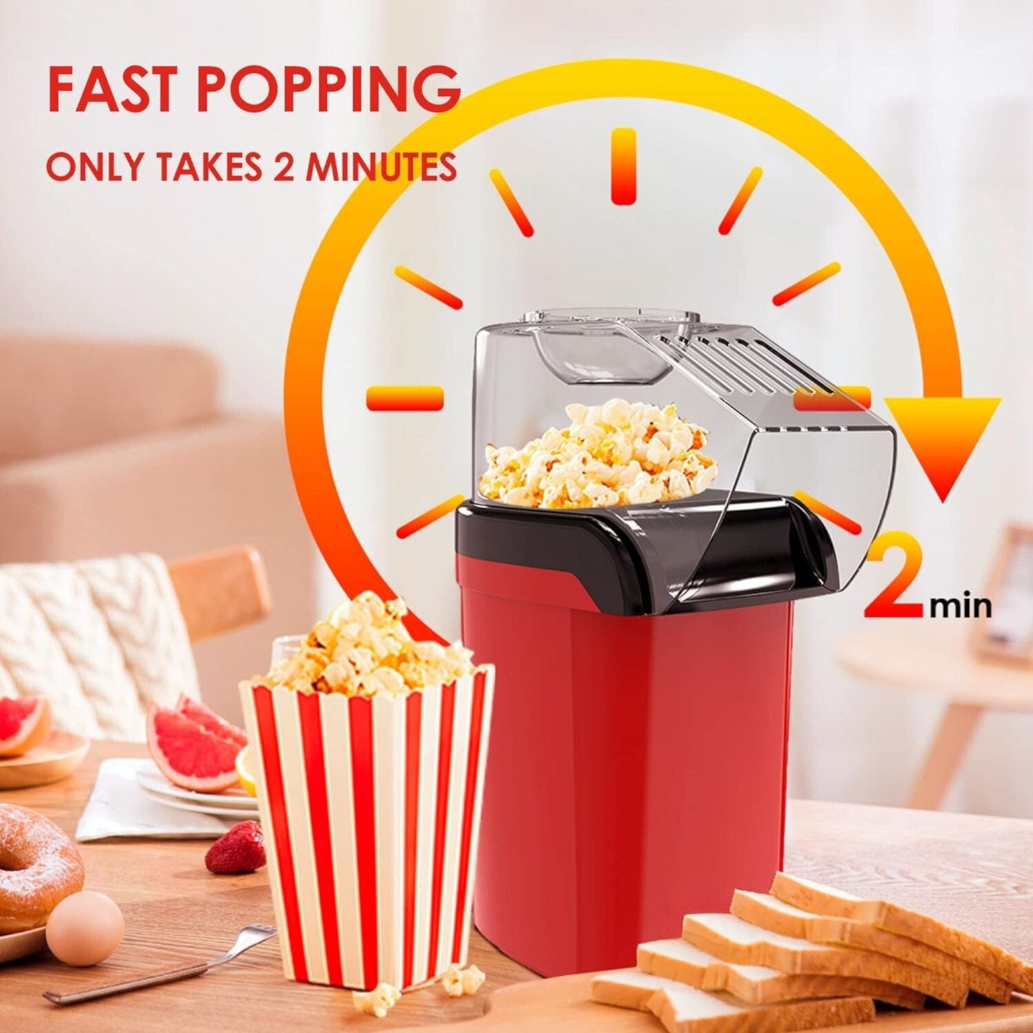 Jamaky Popcorn Maker 1200W JMK9001 - Red
