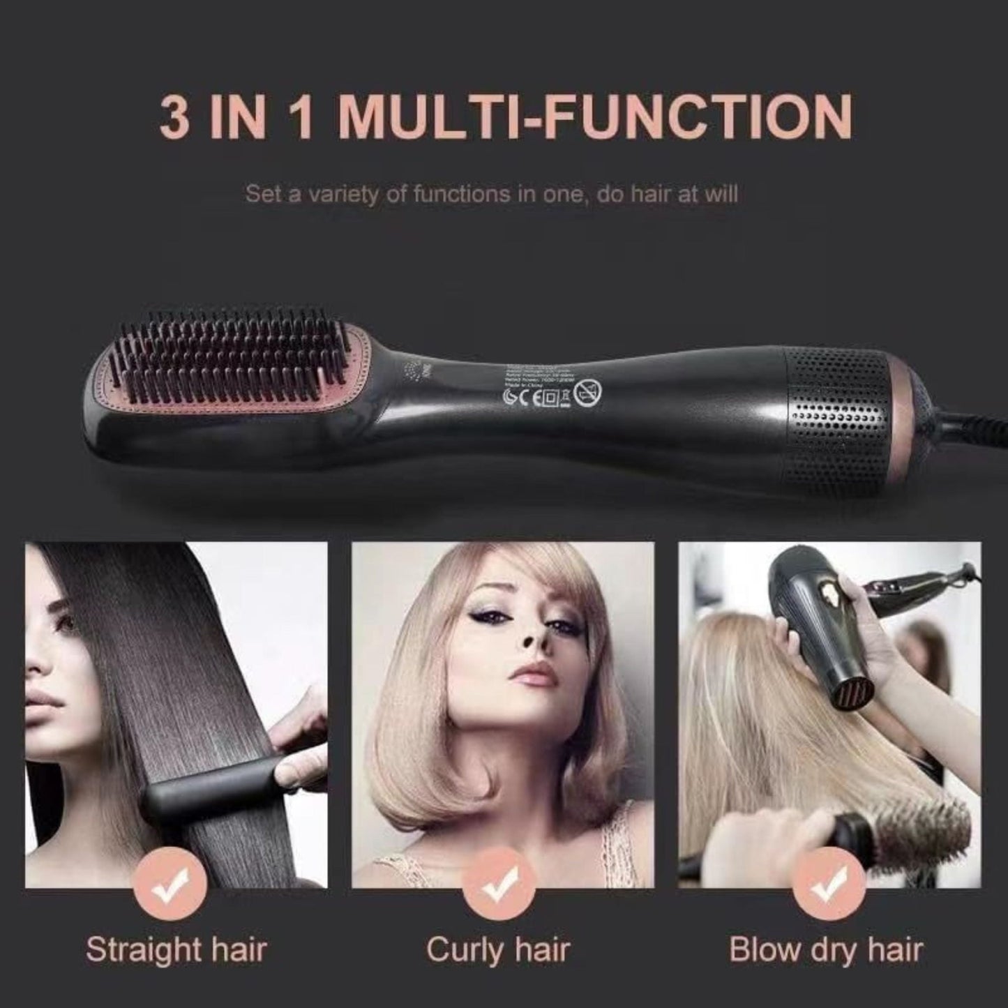 Joy Professional 3 in 1 Hair Dryer & Styler 550W FDD-06005 - Black