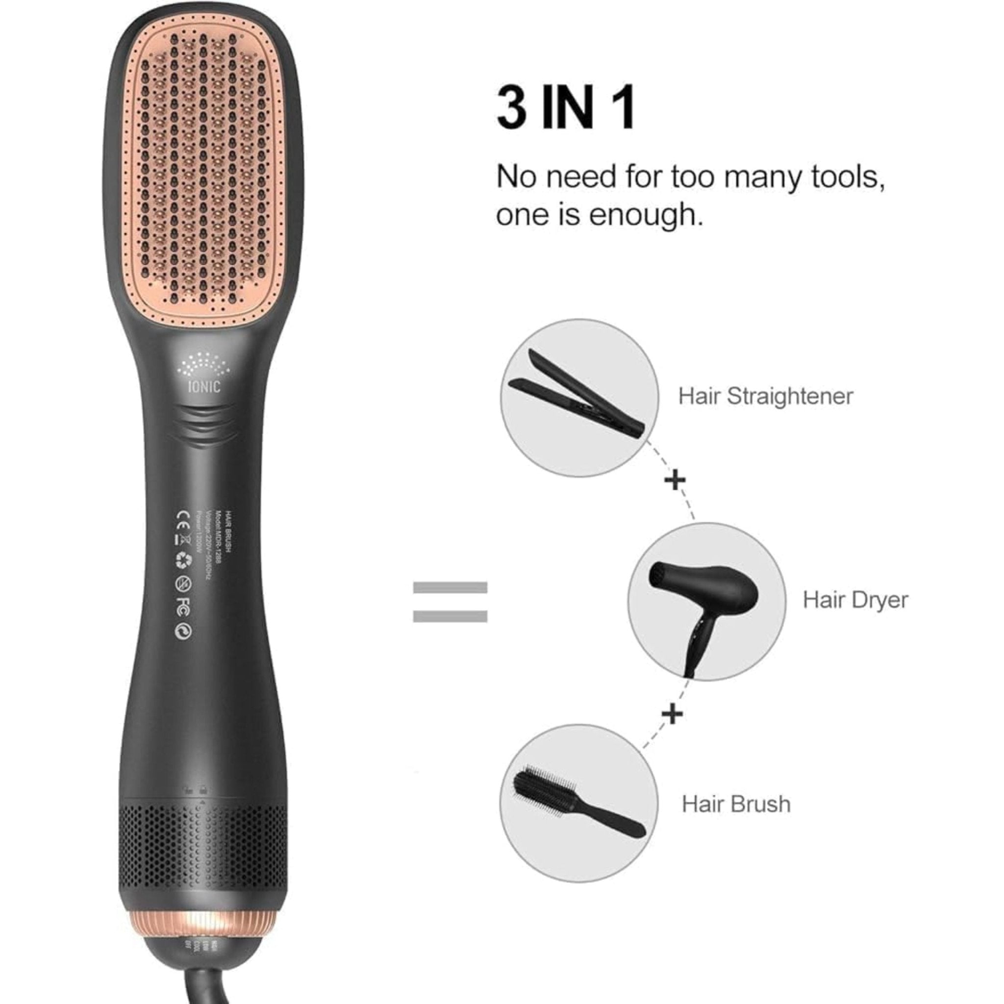 Joy Professional 3 in 1 Hair Dryer & Styler 550W FDD-06005 - Black