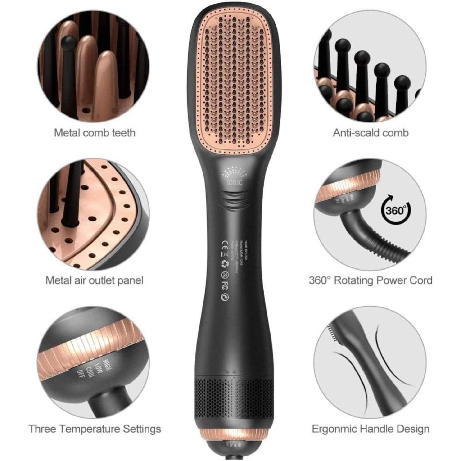 Joy Professional 3 in 1 Hair Dryer & Styler 550W FDD-06005 - Black