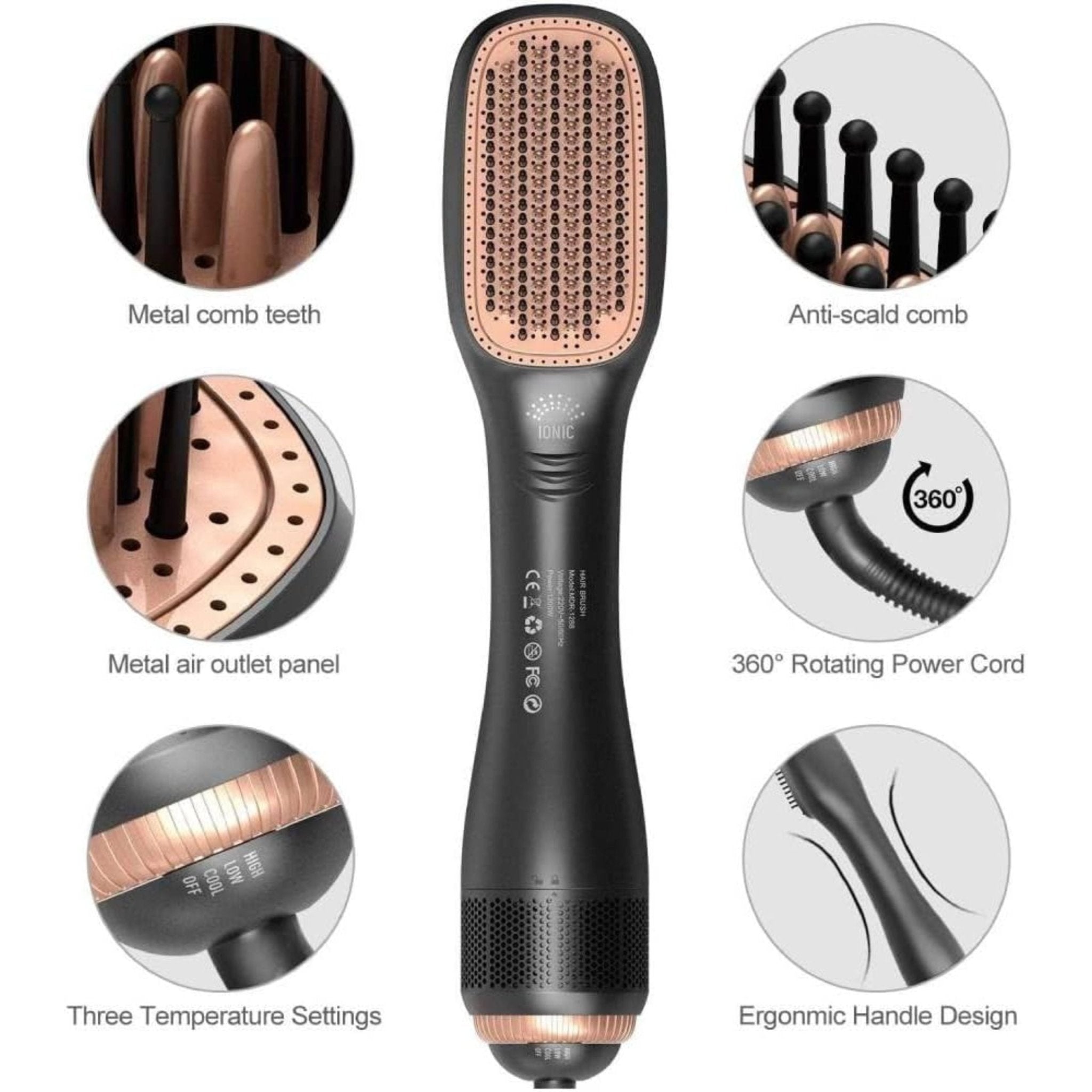 Joy Professional 3 in 1 Hair Dryer & Styler 550W FDD-06005 - Black