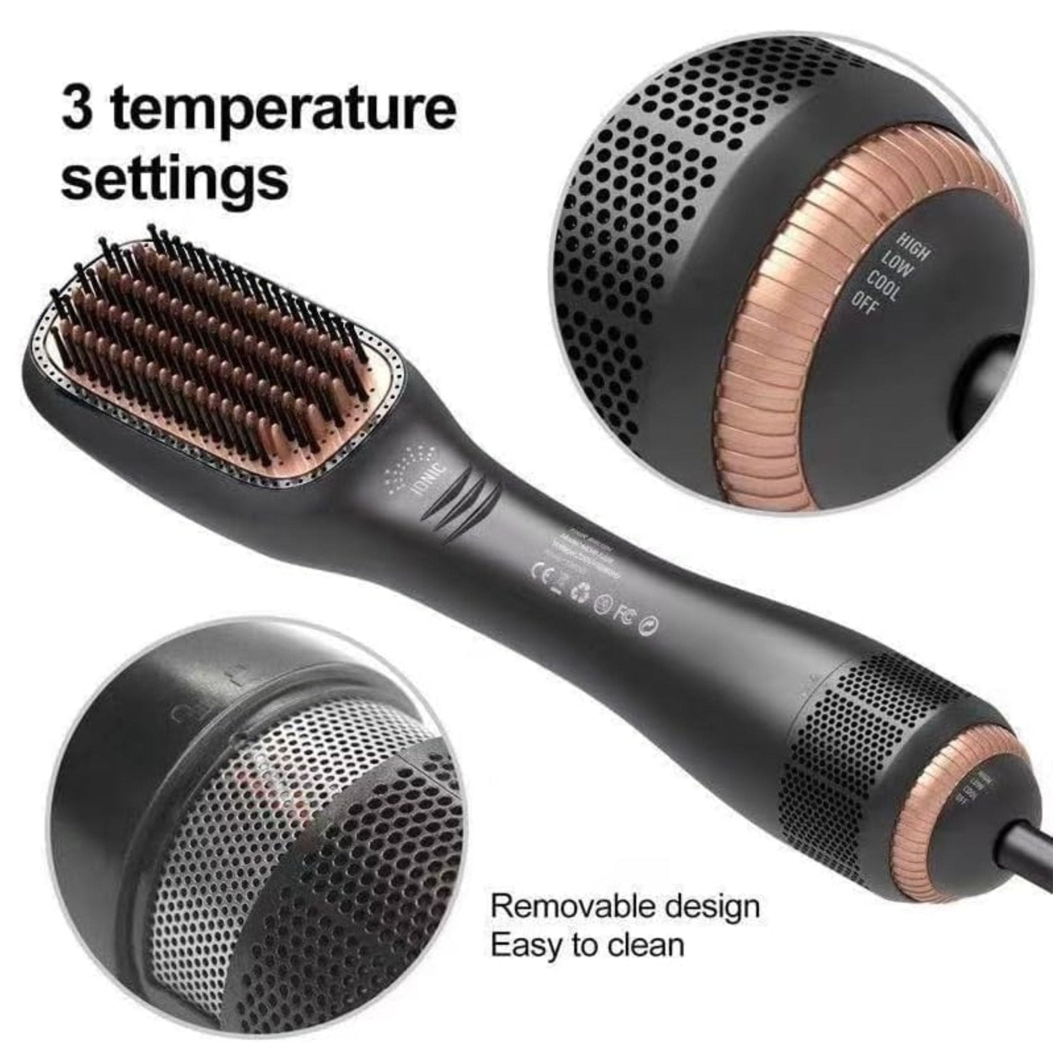 Joy Professional 3 in 1 Hair Dryer & Styler 550W FDD-06005 - Black
