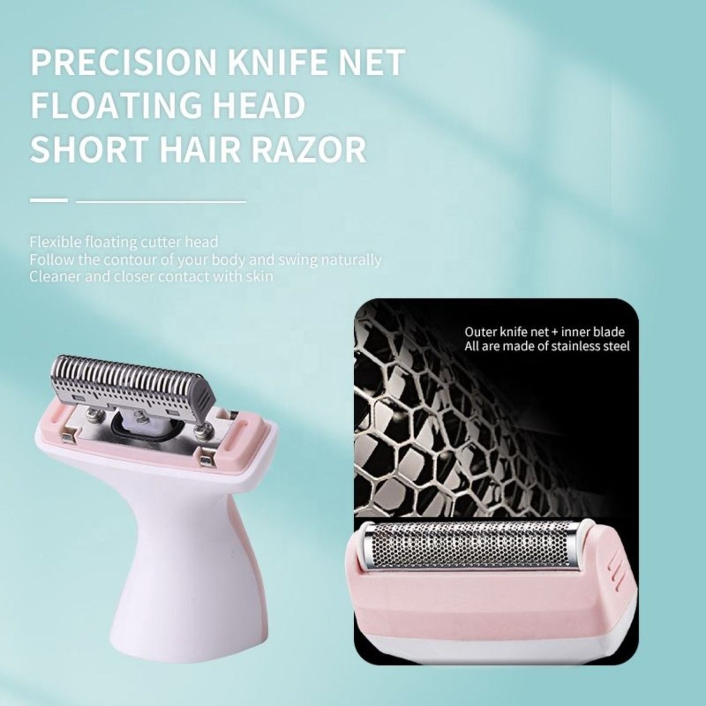 Kemei Professional 2 in 1 Body Trimmer IPX5 KM-133 - White/Pink
