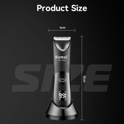 Kemei Professional Lady Secret Trimmer IPX7 LCD Display KM-1840 - Black