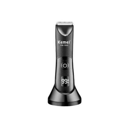 Kemei Professional Lady Secret Trimmer IPX7 LCD Display KM-1840 - Black