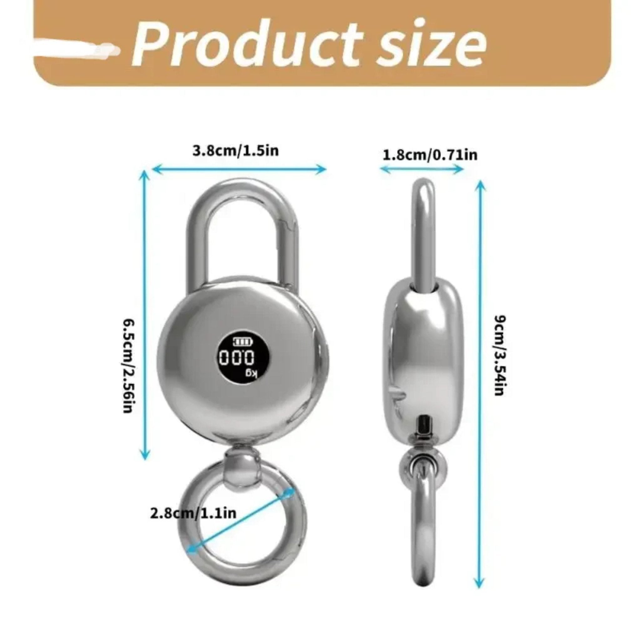 Keychain Digital Scale - Silver