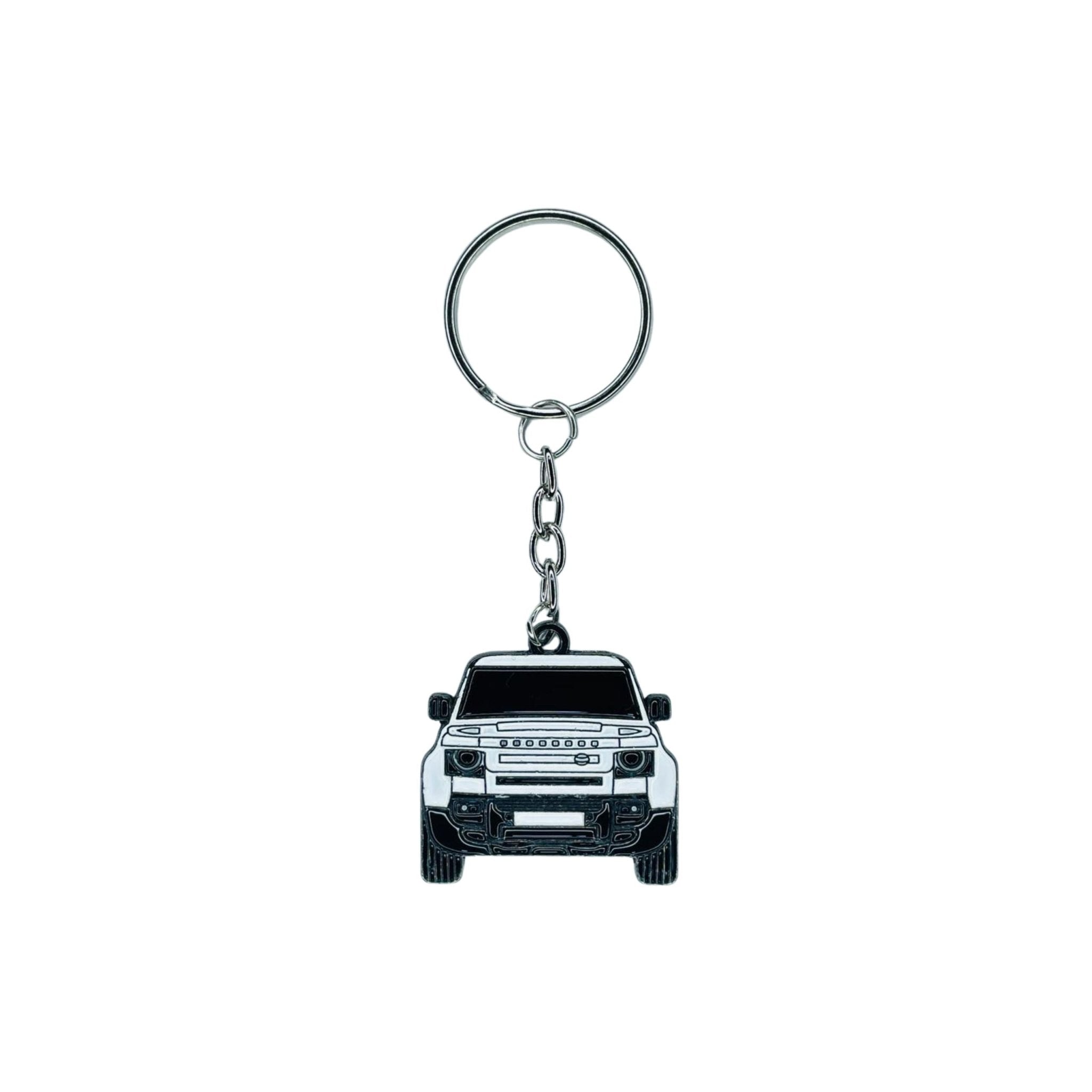 Keychain Land Rover Defender - White