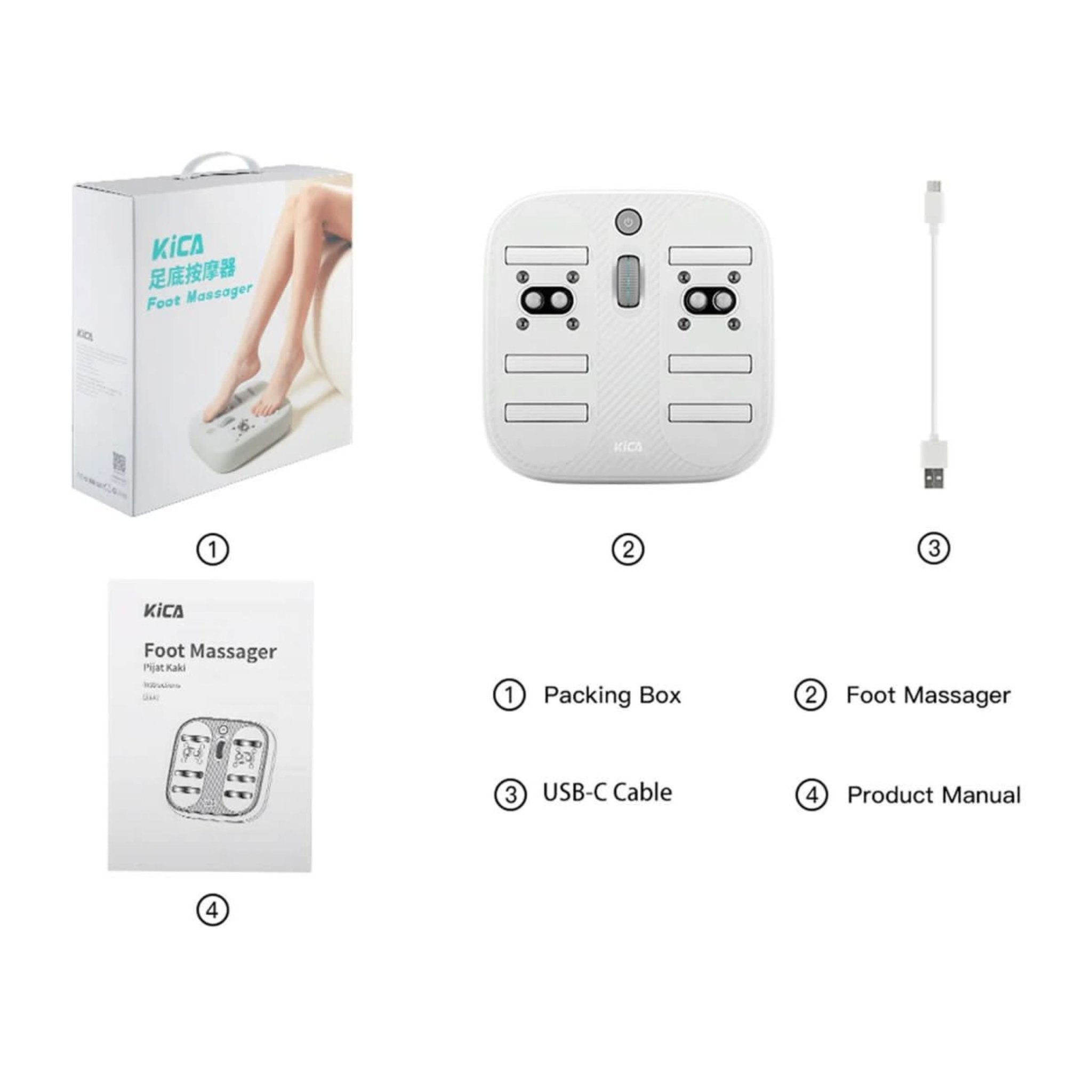 KiCA Foot Massager 2200mAh KiCAMG01 - White