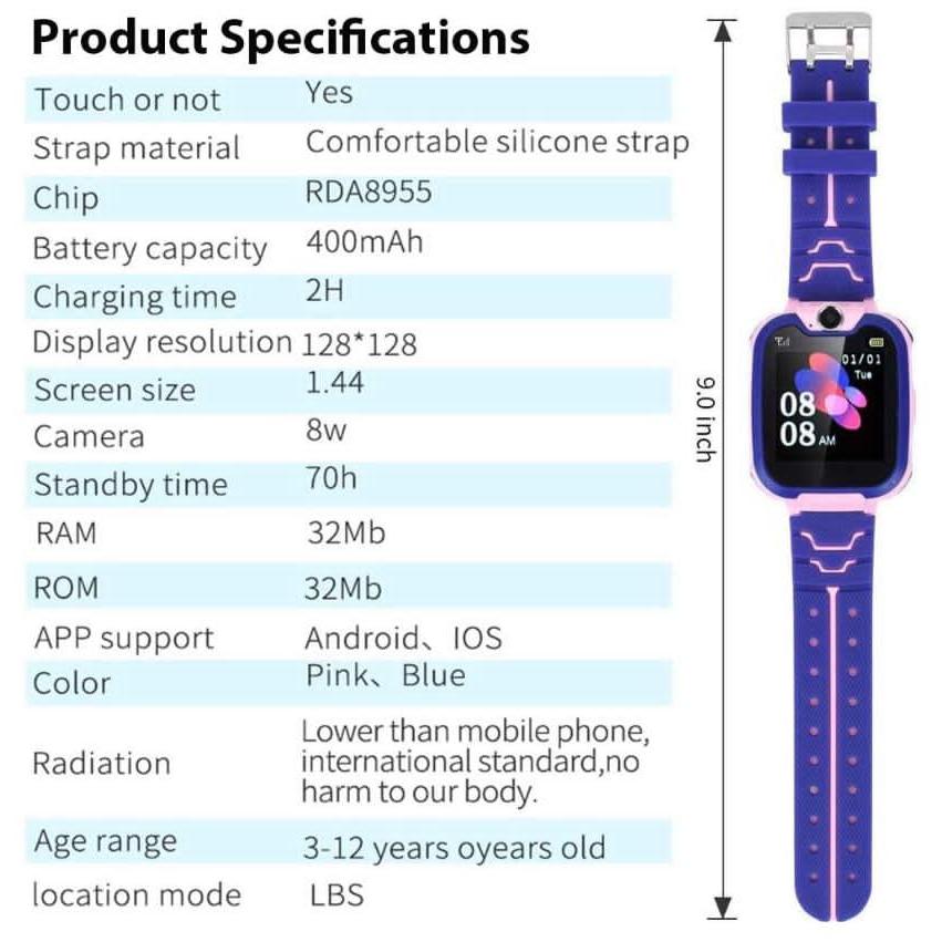 Kids Smart Watch - Pink