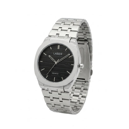 LASER Men's Ultra Thin Watch - Black