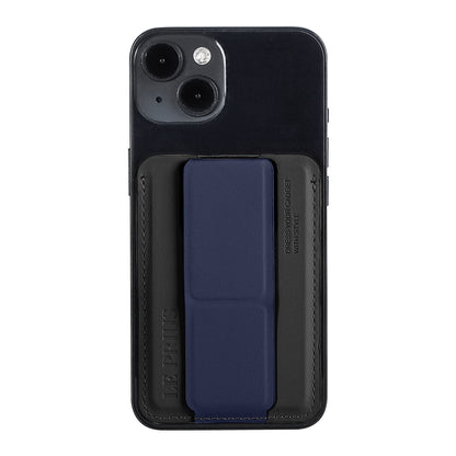 LE PRIUS Bengal Series, Magnetic Card Holder With Grip And Extendable Smart stand - Blue