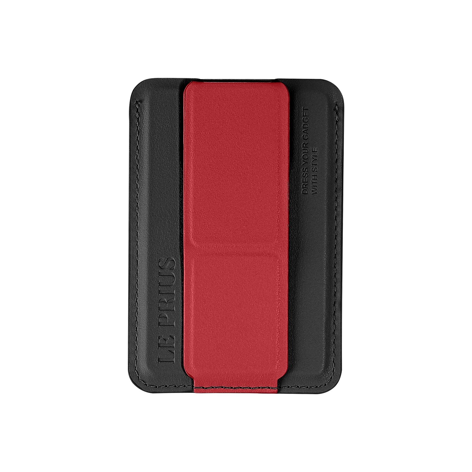 LE PRIUS Bengal Series, Magnetic Card Holder With Grip And Extendable Smart stand - Red