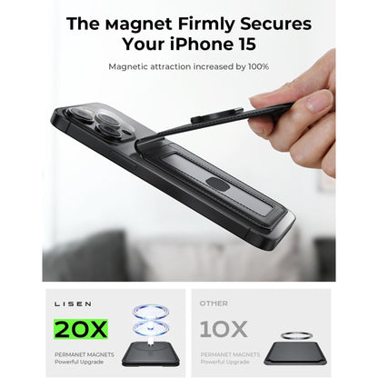 LISEN Magsafe Wallet Card Holder - Black