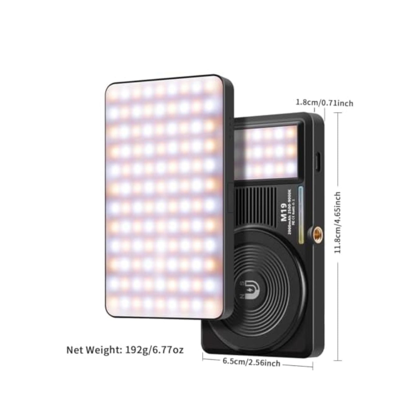 LUZ DE Mobile Camera Magsafe Universal Tricolor LED M19 - Black