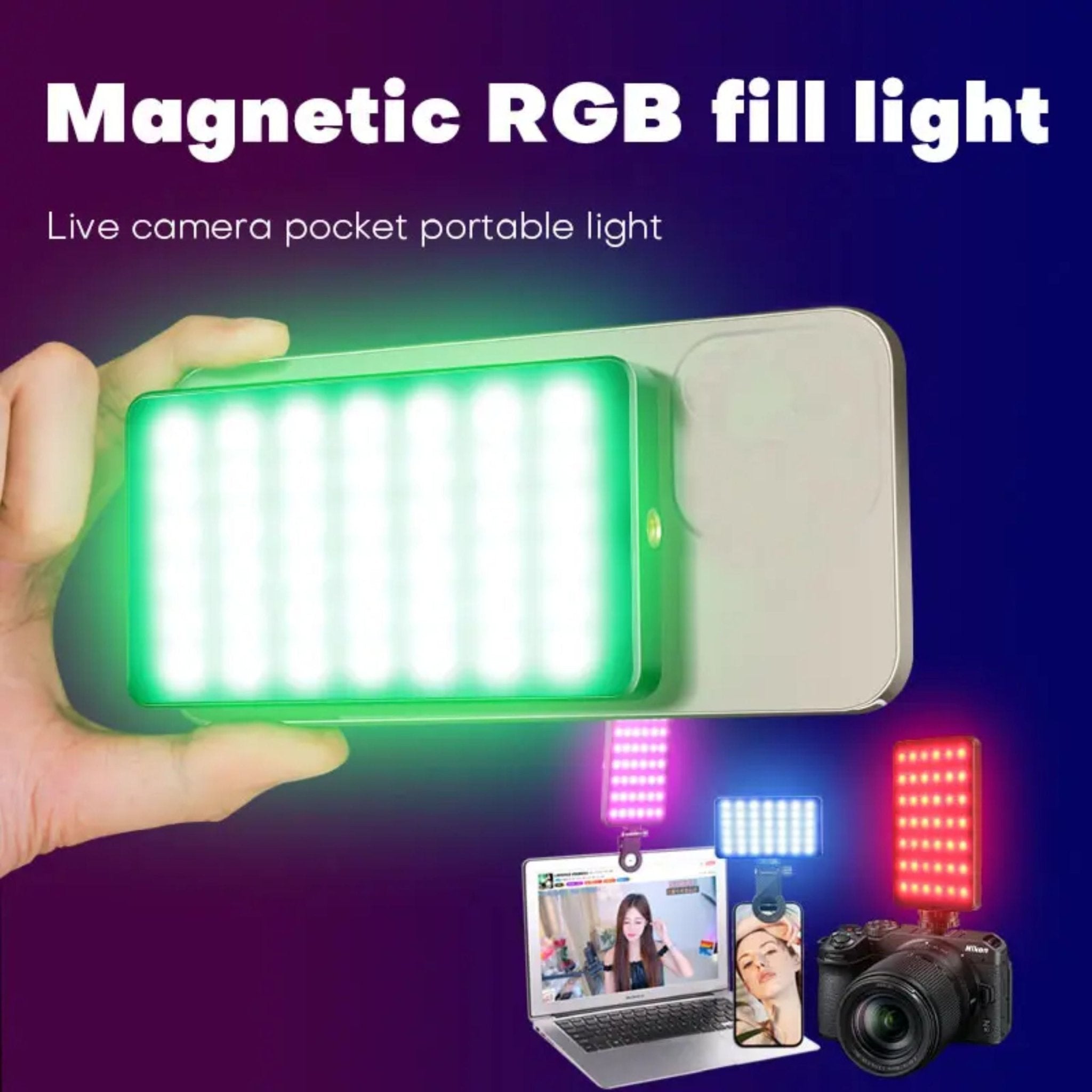 LUZ DE Mobile Camera Universal RGB LED M20 - Black