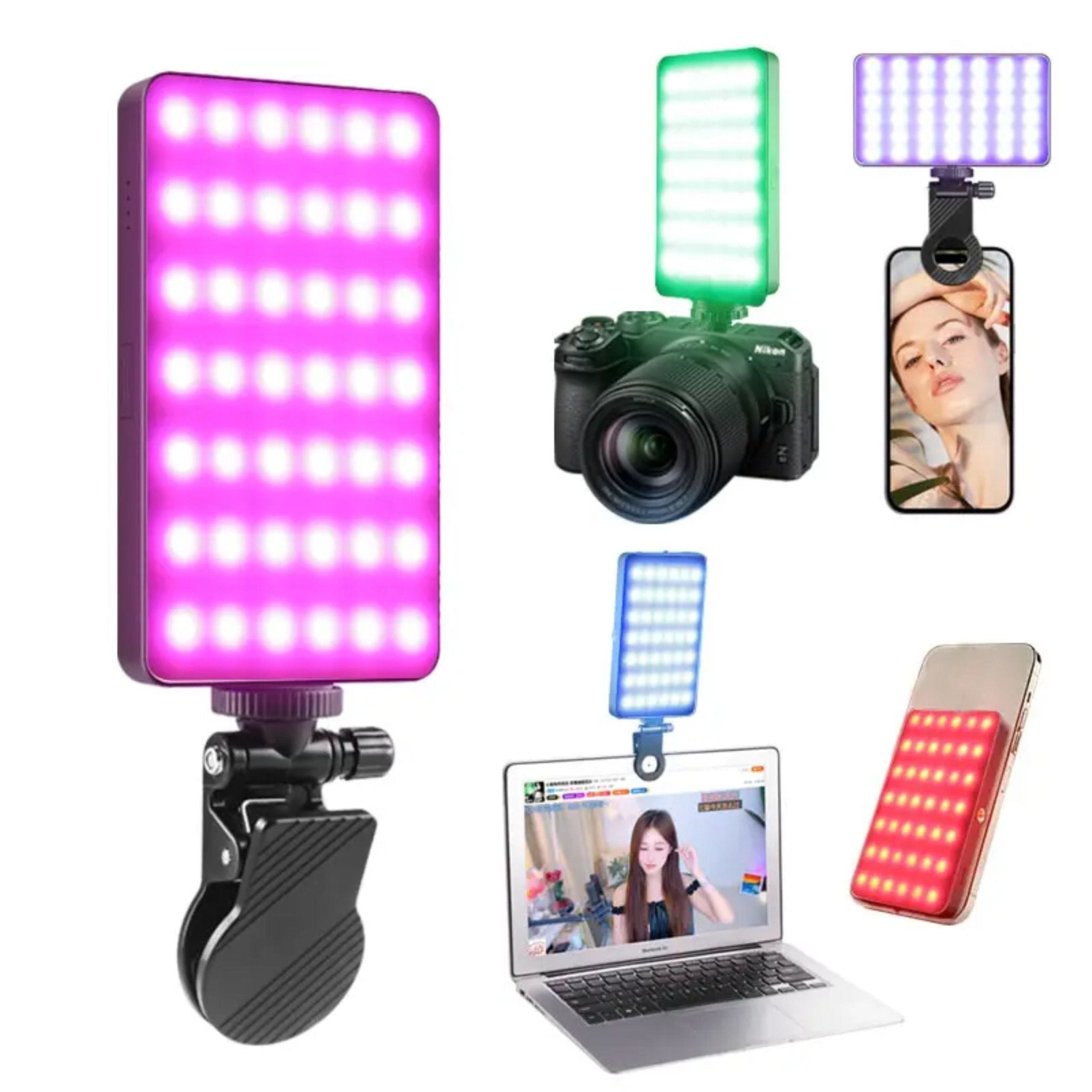 LUZ DE Mobile Camera Universal RGB LED M20 - Black