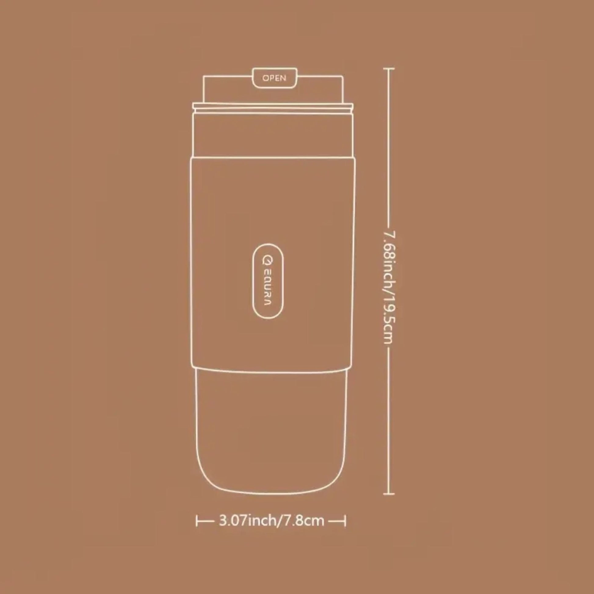 LePresso Coffee Mug with Sleeve and Reusable Straw 520ml - Gold