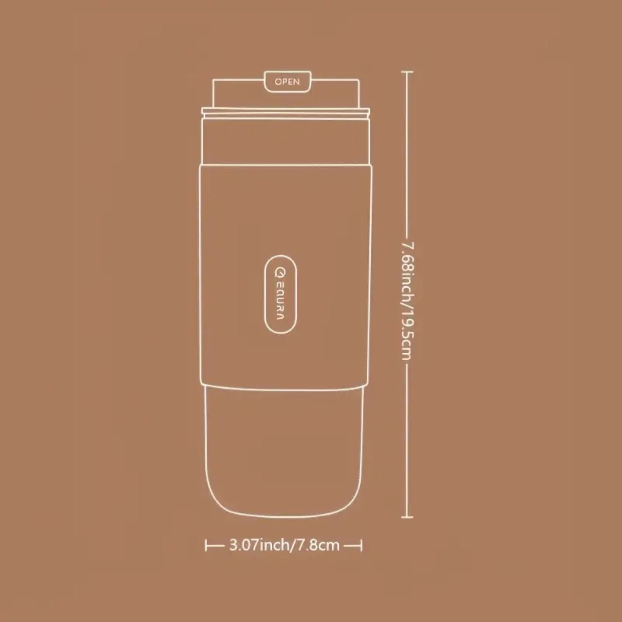 LePresso Coffee Mug with Sleeve and Reusable Straw 520ml - Gold