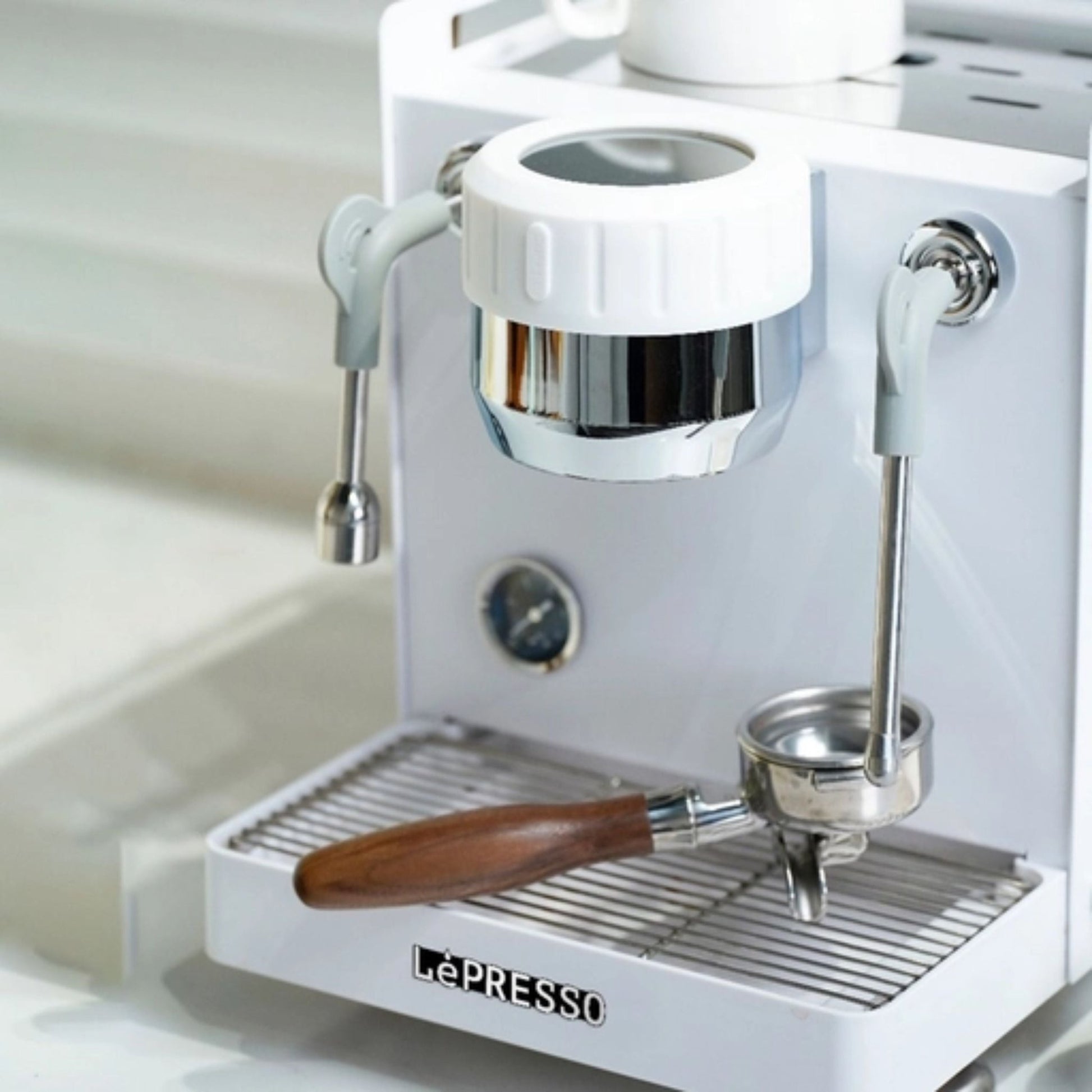 LePresso Commercial Bellissimo Triple Boiler 15 Bar Coffee Machine with Dual Italian Pump - White