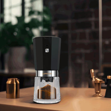 LePresso Cordless Electric Conical Burr Grinder - Black