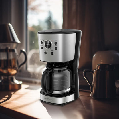 LePresso Drip Coffee Maker with Glass Carafe 1.5L 900W (LPCMDGBK) - Black