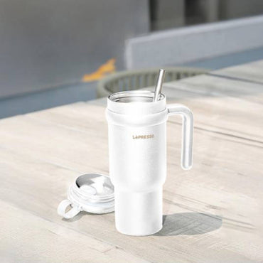 LePresso Thermo Flast Insulated Mug With Steel Straw 900ml