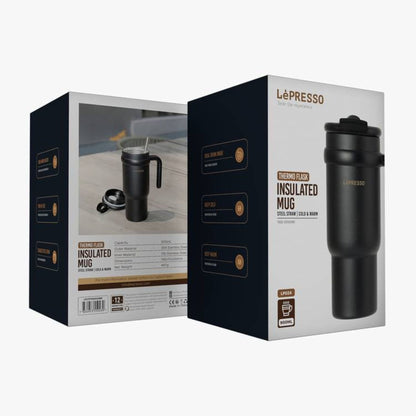 LePresso Thermo Flast Insulated Mug With Steel Straw 900ml