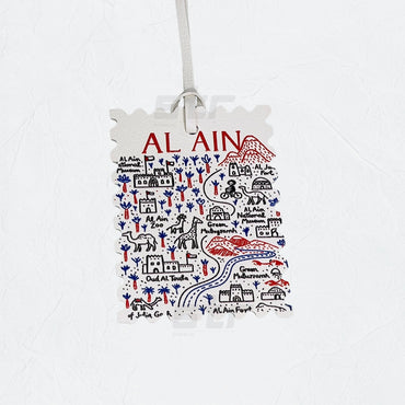 Leather Charm Double Side Alain & United Arab Emirates