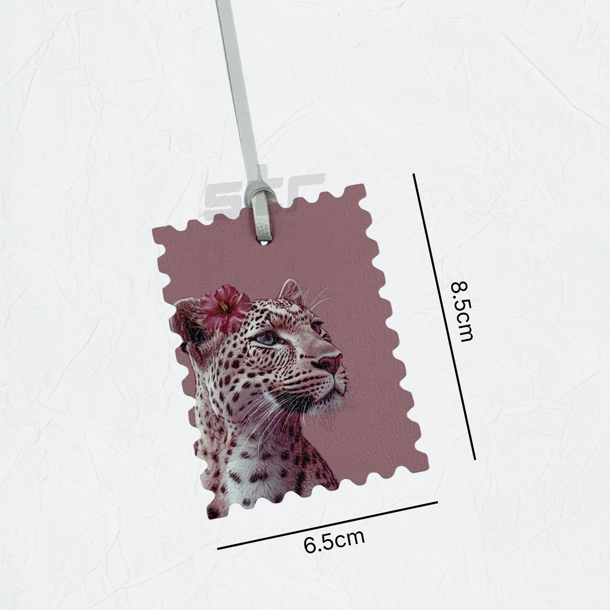 Leather Charm Double Side Cheetah - 1