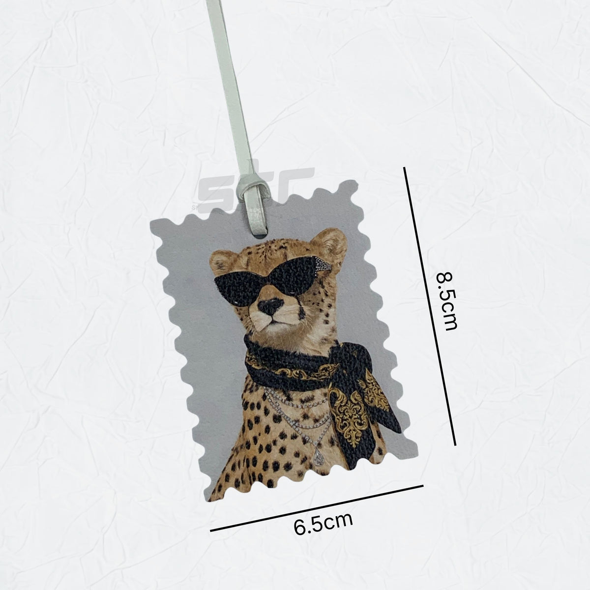 Leather Charm Double Side Cheetah - 2