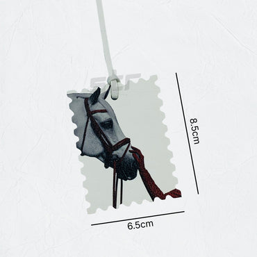 Leather Charm Double Side Horse - 4