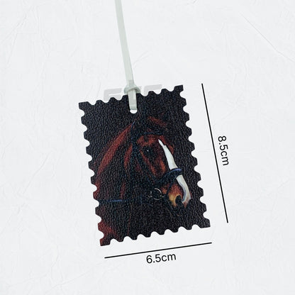 Leather Charm Double Side Horse - 5