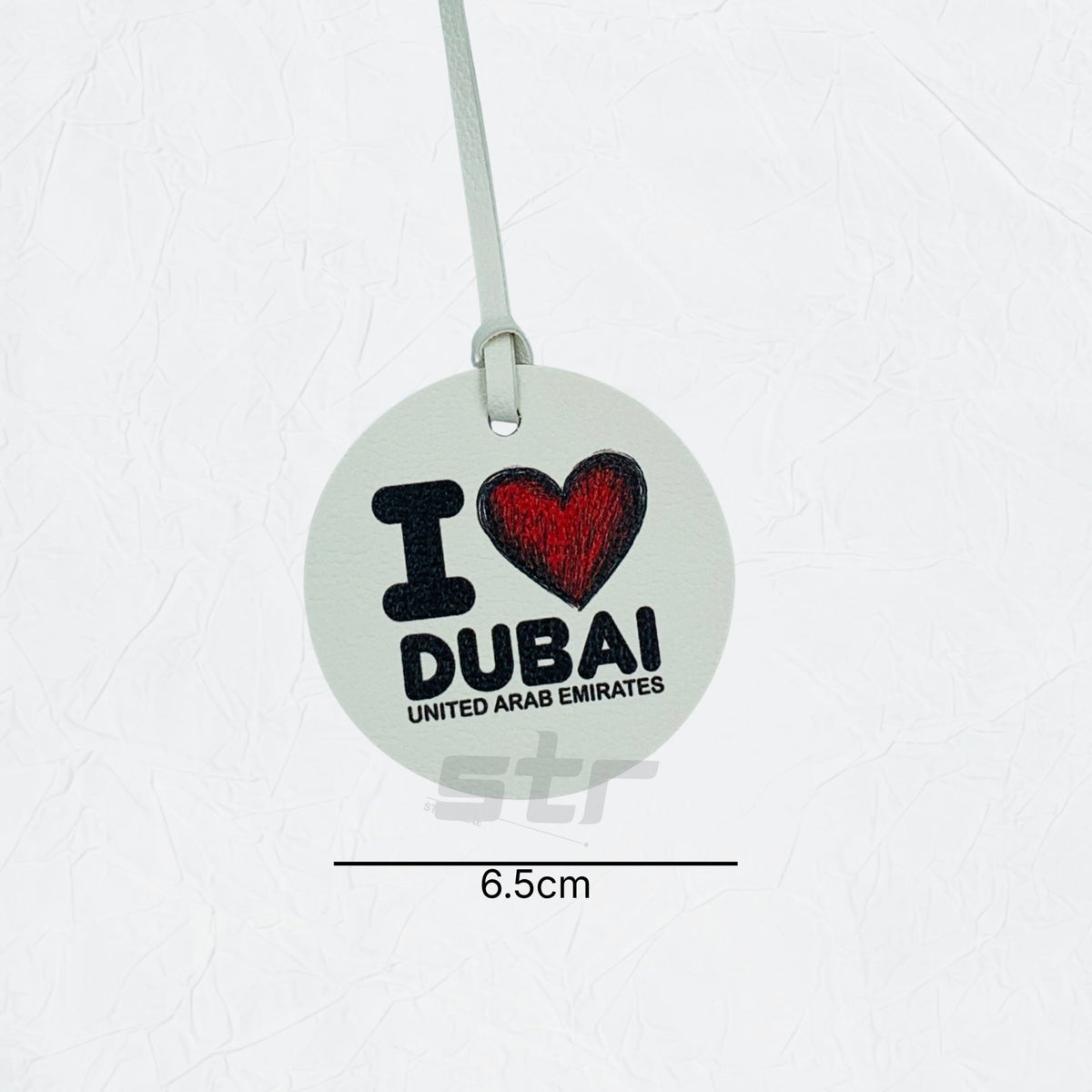 Leather Charm Double Side I Love Dubai - 2