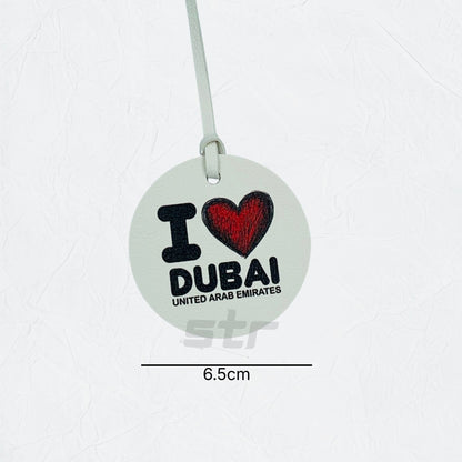 Leather Charm Double Side I Love Dubai - 2