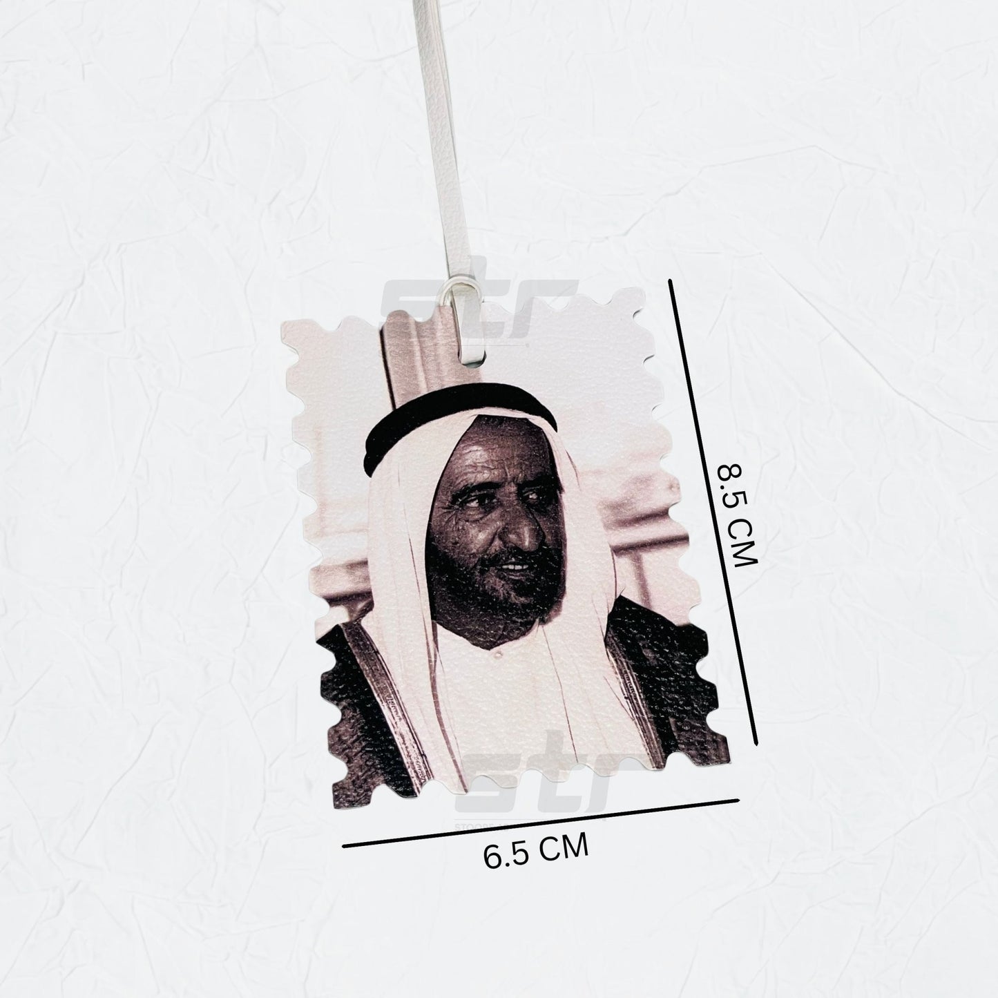 Leather Charm Double Side Sheikh Rashid Bin Saeed Al Maktoum
