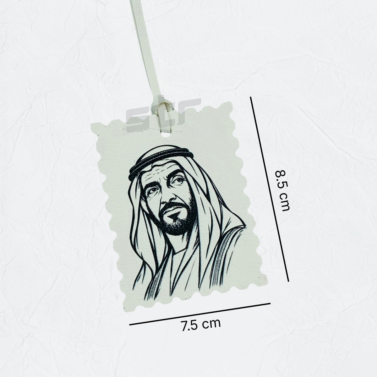 Leather Charm Double Side Sheikh Zayed bin Sultan Al Nahyan - 14